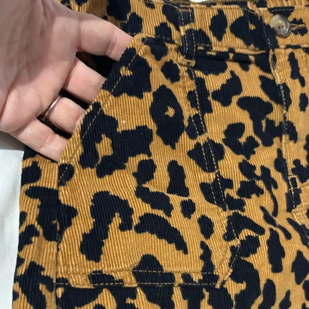 Wonder Nation M 7/8 Black and Brown Animal Print Skirt nwt perfect soft material